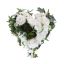 ROSE BUD BERRY ARR ON HEART 34X30X17CM WHITE
