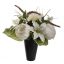 PEONY ARR IN VASE 27CM WHITE
