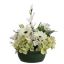GERBERA HYDRANGEA ARR IN PLASTIC POT 40X40CM CREAM