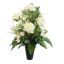 ROSE ARR IN VASE 25X45CM CREAM