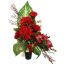 DAHLIA ORCHID ARR IN VASE 30X45CM RED