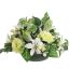 ROSE LILY ARR IN OVAL PLASTIC POT 45X25X30CM CREAM