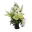 ORCHID GERBERA CALLA ARR IN VASE D25X45CM CREAM GREEN