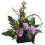 ROSE/MINI CYBIDIUM ARRANGEMENT IN POT LAVENDER