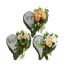 ROSE BUD/EASTERLILY/ZINNIA ARR ON MOSS PLANTER ASSORTED