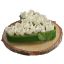 ROSE BUD IN HEART SHAPE ON WOOD SLICE CREAM