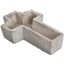 CROSSPLANTER 27x18x6.5 CM GREY