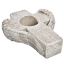 CEMENT CROSS PLANTER 21X17X7CM GREY