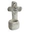 PLANTER WITH CROSS 11,5X10X19,5CM GREY