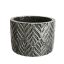 ROUND POT 12,5X12,5X9CM GREY