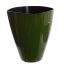 PLASTIC ROUND POT DIA 13 H 16.5CM GREEN