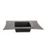 PLASTIC SQUARE PLANTER 30,5X22X5CM ANTRACITE