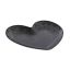 PLASTIC HEART SHAPE PLATE 18 X 17CM ANTRACITE