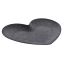 PLASTIC HEART SHAPE PLATE 25 X 22CM ANTRACITE
