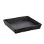 PLASTIC SQUARE PLATE 12 X 12CM ANTRACITE