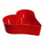 PLASTIC HEART PLANTER 29X27X8CM RED