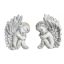 SITTING ANGEL 9CM GREY