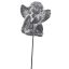 CEMENT ANGEL ON STICK 18CM GREY