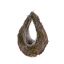 OVAL SHAPE PLANTER W/STRAW/RATTAN/BARK 19 X 12CM NATURAL