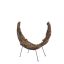 C-SHAPE DECORATION W/STRAW/RATTAN/BARK 32CM NATURAL
