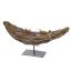 BEND PLATE ON FOOT W/STRAW/RATTAN/BARK 30CM NATURAL