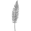 LARGE GLITTER FLOCKED FERN 102CM SILVER