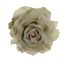 ROSE HEAD W/SNOW ON CLIP 14CM GREEN