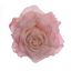 ROSE HEAD W/SNOW ON CLIP 14CM PINK