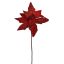 MEDIUM VELVET POINSETTIA 50CM RED