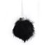 FEATHER HANGING BALL 11 CM BLACK