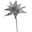 SMALL DELUXE POINSETTIA 50CM SILVER