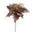 LARGE VELVET POINSETTIA H50 D40CM BROWN