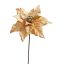 MEDIUM VELVET POINSETTIA H50 D30CM CHAMPAGNE