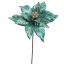 MEDIUM VELVET POINSETTIA H50 D30CM TURQUOISE