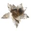 SMALL POINSETTIA ON CLIP D20CM CHAMPAGNE