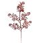 CURLED LEAF 39CM 6PCS IN POLYBAG RED