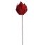 VELVET BALL ON STEM 50CM RED