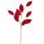 VELVET HOLLY BRANCH 80CM RED