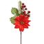 POINSETTIA BERRY PICK 27CM RED