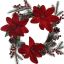 PINE WREATH W/FLOWER RED