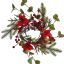 SMALL POINSETTIA WREATH 37CM RED