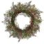 PINE WREATH W/BERRY 55CM RED