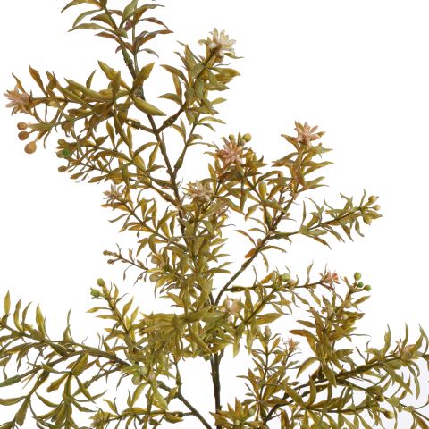 LEAVES WITH BERRY 95CM PINK