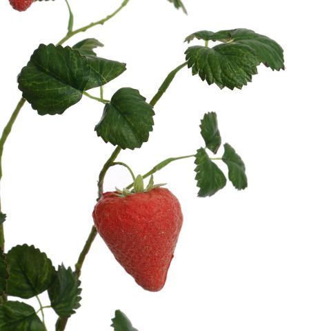 FLOCKED LARGE STRAWBERRY SPRAY 97CM RED