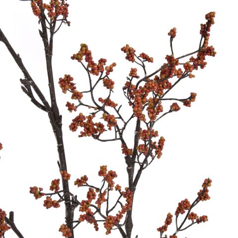LARGE BERRY BRANCH 115CM ORANGE