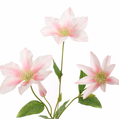 CLEMATIS SPRAY 67CM CREAM PINK