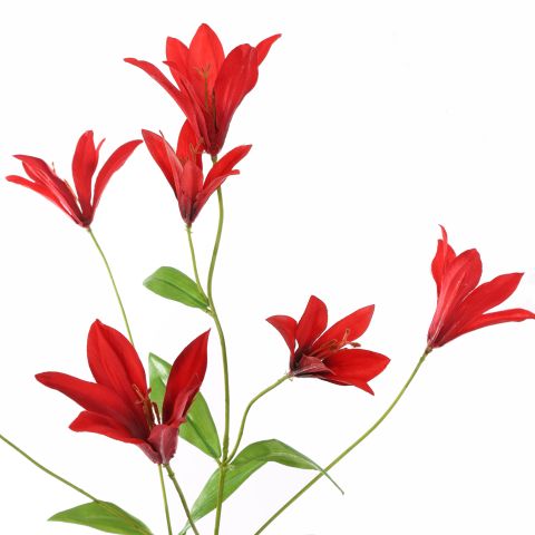TIGER LILY SPRAY 84CM RED