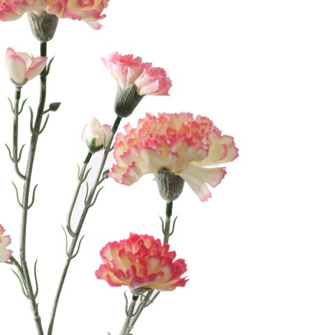 CARNATION SPRAY X 3 71CM YELLOW PINK