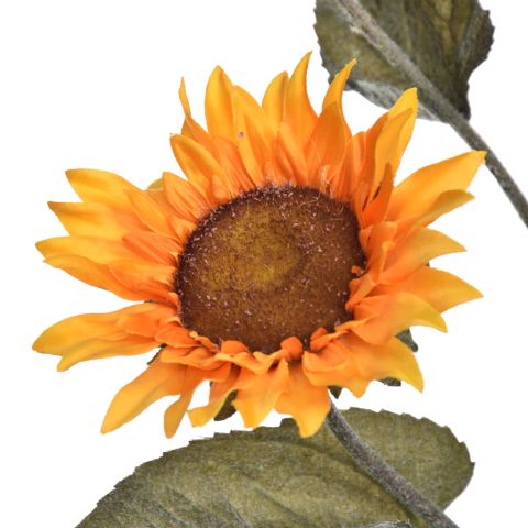 LARGE SUNFLOWER BRANCH 95CM YELLOW
