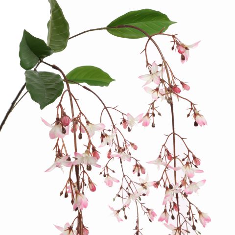 HANGING FLOWER SPRAY 85CM CREAM PINK